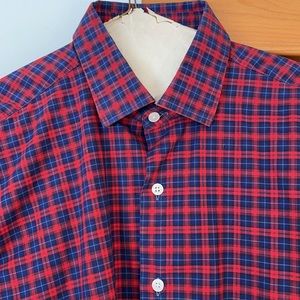 Culturata Roma Tailored Fit plaid shirt, large